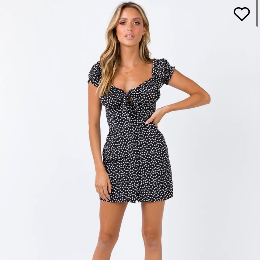 Princess Polly Black Marion Mini Dress